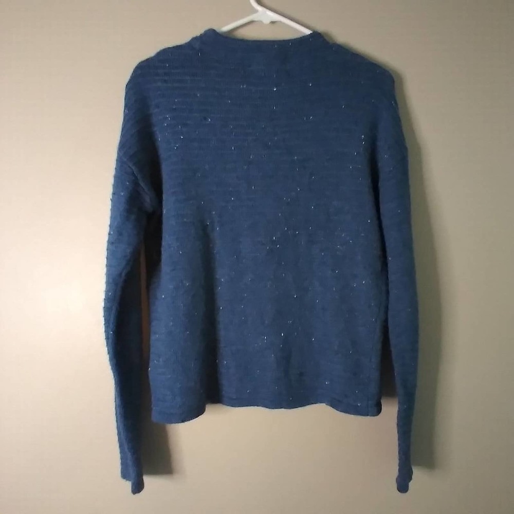 🦋 Andrea Jovine Blue Ribbed Pullover Sweater - Picture 5 of 6